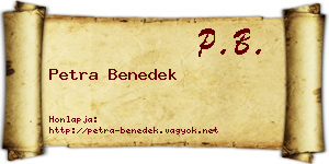 Petra Benedek névjegykártya